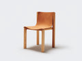 Sedia da pranzo - Legno massello - Cuoio - 48 x 52 x 82 cm - Cognac-Naturale - Design minimalista