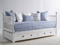 Divano letto - Legno-Tessuto - 210 x 100 x 100 cm - Bianco - Stile classico