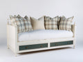 Divano letto - Legno-Tessuto - 208 x 98 x 103 cm - Bianco - Stile tradizionale