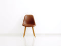 Sedia da pranzo - Similpelle - Legno - 46 x 51 x 80 cm - Cognac-Naturale - Stile scandinavo