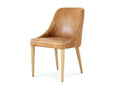Sedia da pranzo - Similpelle - Legno - 51 x 58 x 91 cm - Cammello-Naturale - Stile vintage avvolgente